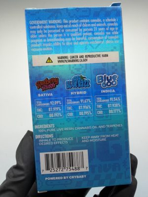 crybaby rasberry rush x blue razz x blue goo